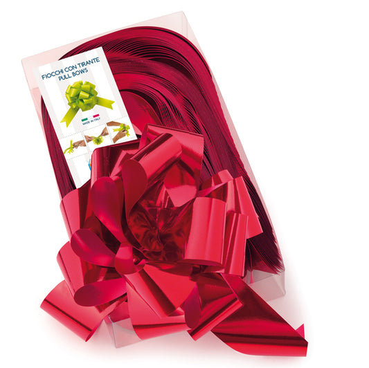 BRIZZOLARI - 00314107 - Nastro strip metal 6870 - rosso 07 - per fiocco autocomponibile - 50mm - diametro 20cm - Brizzolari