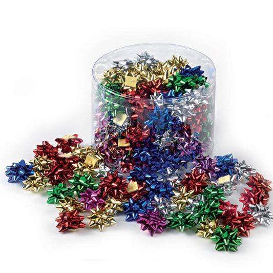 BRIZZOLARI - 00070100 - Stelle di nastro metal 6870 - 5 mm - diam. 2,5 cm - colori assortiti - Brizzolari - conf. 100 pezzi