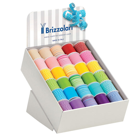 BRIZZOLARI - 01803800 - Rocche di nastro - in polipropilene - 10 mm x 10 mt - fantasie primaverili assortite - Brizzolari - conf. 60 pezzi