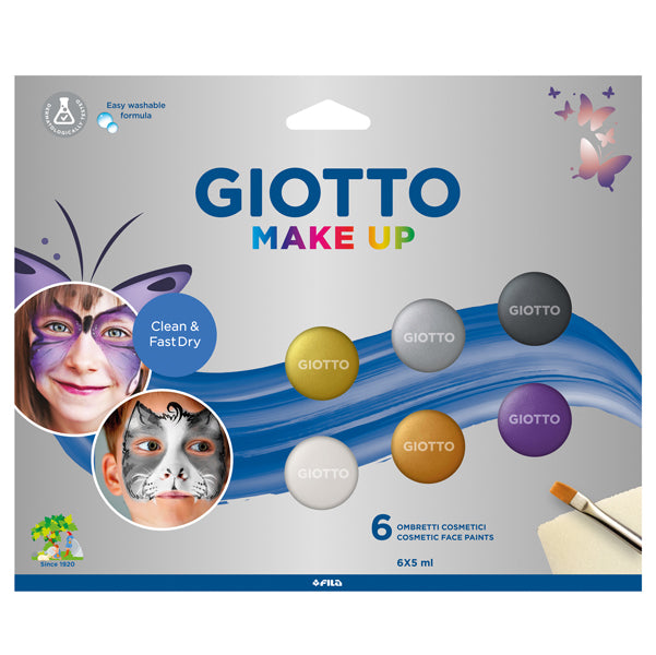 GIOTTO - 476400 - Ombretti Make Up - 5 ml - colori metal - Giotto - conf. 6 pezzi