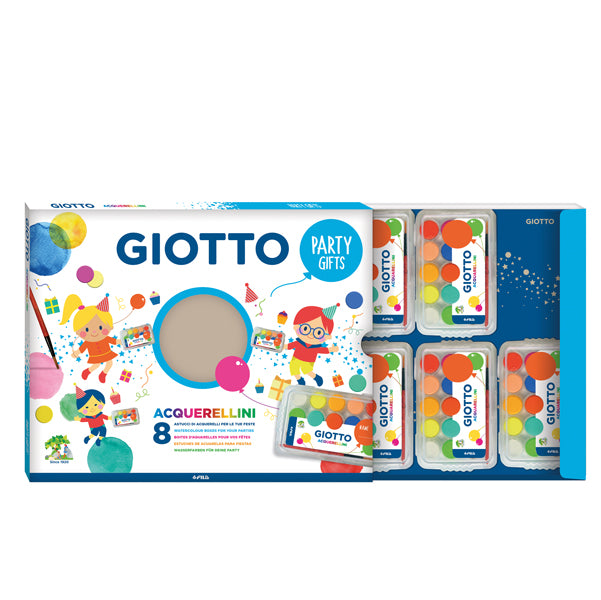 GIOTTO - 315000 - Set 8 astucci da 15 acquerellini - party gifts - diametro 15mm - Giotto