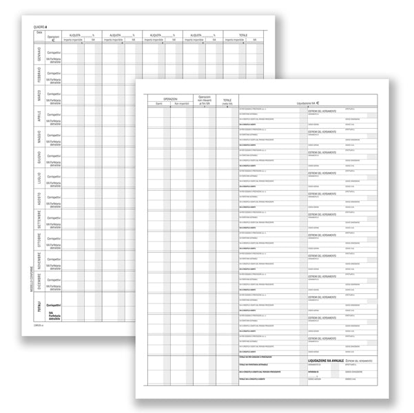 DATA UFFICIO - DU13852S000 - Registro prospetto riepilogativo associazioni sportive - 8 pagine - 31 x 24,5 cm - DU13852S000 - Data Ufficio
