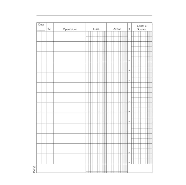 DATA UFFICIO - DU134200000 - Registro Conto Corrente Banca - 96 pagine - 21 x 15,5 cm - DU134200000 - Data Ufficio