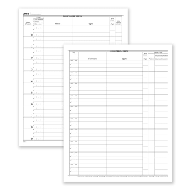 DATA UFFICIO - DU138000000 - Registro corrispondenza arrivo-partenza - 50 pagine - 31 x 24,5 cm - DU138000000 - Data Ufficio