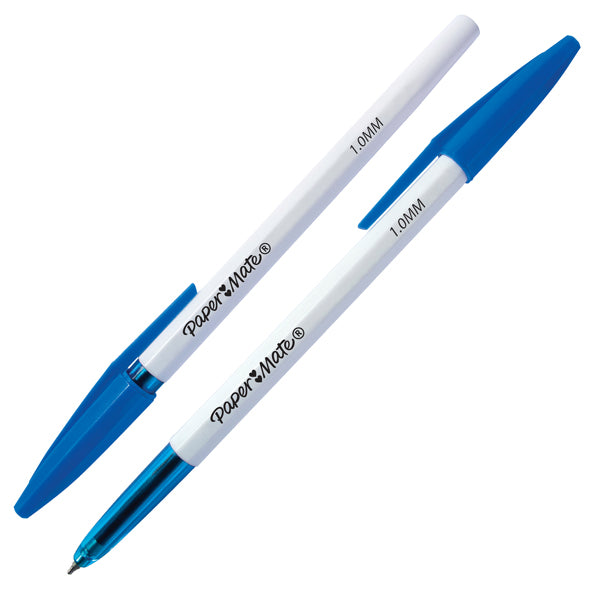 PAPERMATE - 2084413 - Penna a sfera con cappuccio 045 - punta 1,0 mm - blu - Papermate