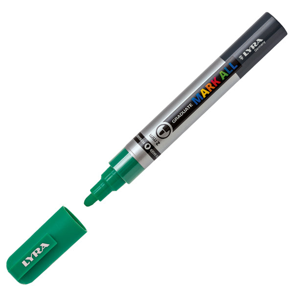 LYRA - L6820063 - Marcatore a base d'acqua Graduate Mark All  - punta tonda 2mm - verde smeraldo - Lyra
