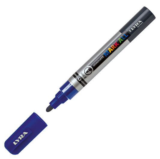 LYRA - L6820050 - Marcatore a base d'acqua Graduate Mark All  - punta tonda 2mm - blu - Lyra