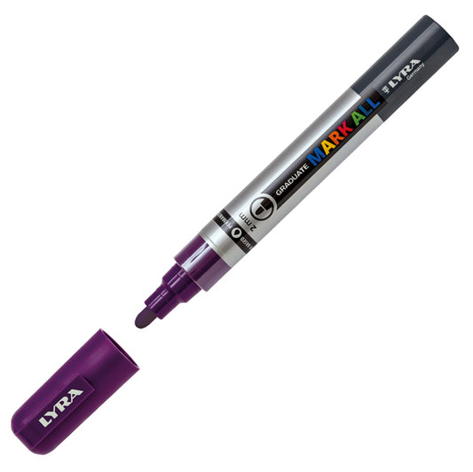 LYRA - L6820037 - Marcatore a base d'acqua Graduate Mark All  - punta tonda 2mm - viola - Lyra