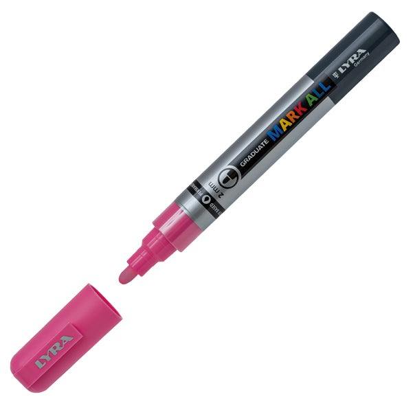 LYRA - L6820029 - Marcatore a base d'acqua Graduate Mark All  - punta tonda 2mm - rosa - Lyra