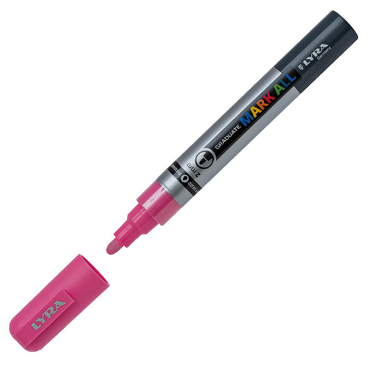 LYRA - L6820029 - Marcatore a base d'acqua Graduate Mark All  - punta tonda 2mm - rosa - Lyra