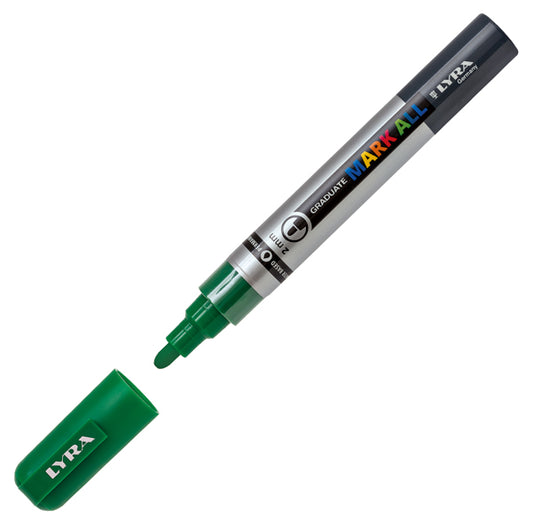 LYRA - L6820067 - Marcatore a base d'acqua Graduate Mark All  - punta tonda 2mm - verde prato - Lyra