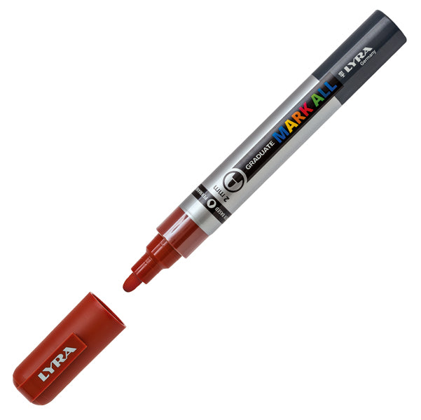 LYRA - L6820076 - Marcatore a base d'acqua Graduate Mark All  - punta tonda 2mm - marrone - Lyra