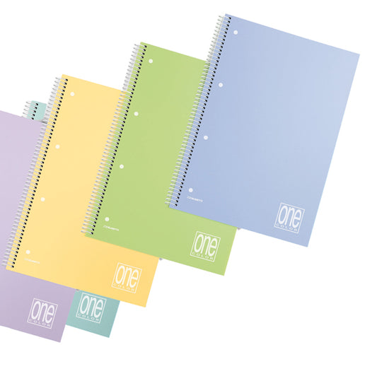 BLASETTI - 7040 - Quaderno spiralato Pastel One Color - A5+ - perforato - 1 rigo - 80 fogli - 80 gr -  copertina PPL - Blasetti