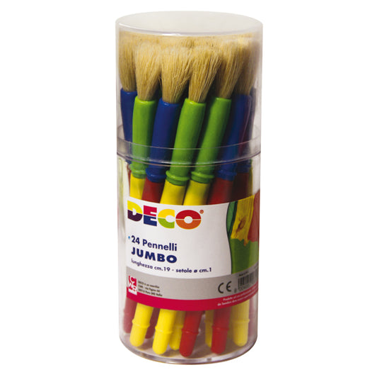 DECO - 06153 - Pennellotti Jumbo - Deco - barattolo 24 pezzi