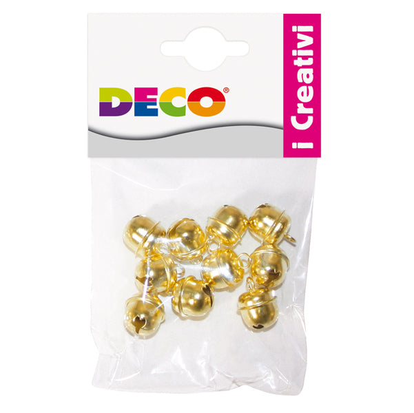 DECO - 11490 - Sonagli - dim. 14,5 mm - in metallo - oro - Deco - conf. 10 pezzi