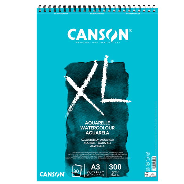 CANSON - 400039171 - Album XL Aquarelle - A3 - 300gr - 30 fogli - Canson