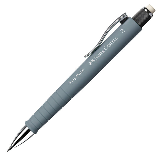 FABER-CASTELL - 133388 - Portamine Poly Matic - mina 0,7 mm - fusto grigio - Faber-Castell