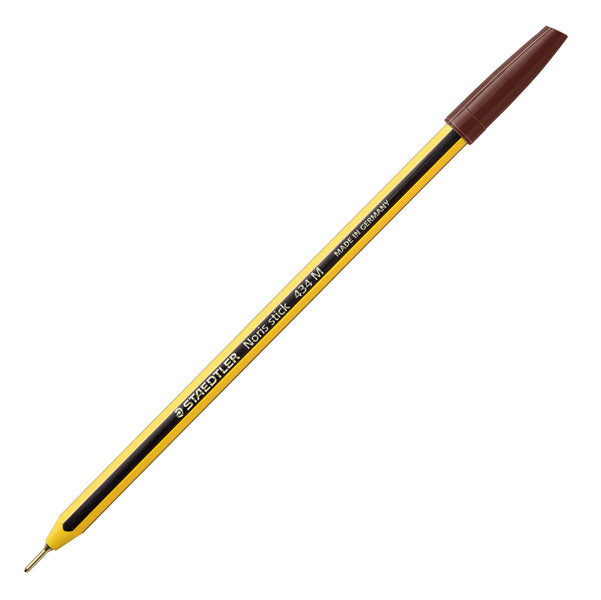 STAEDTLER - 434 76 - Penna a sfera Noris Stick - punta 1,0mm - marrone - Staedtler - conf. 10 pezzi