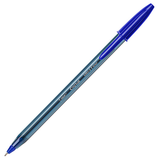 BIC - 992605 - Penna a sfera con cappuccio Cristal  Exact - punta 0,7 mm - blu - Bic - scatola 20 pezzi