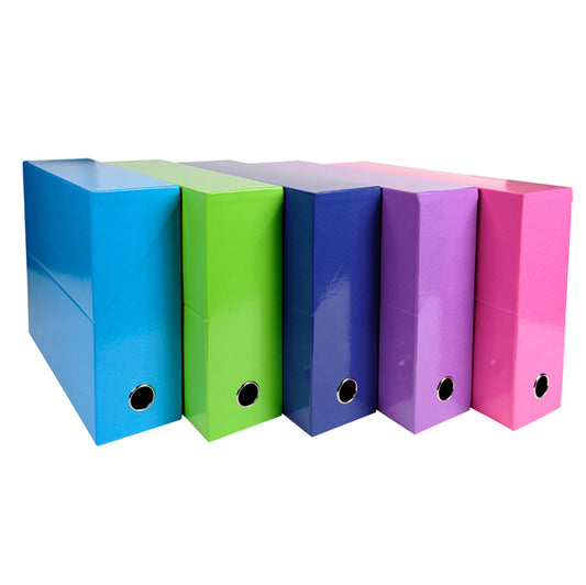 EXACOMPTA - 89929E - Scatola progetto Iderama - dorso 90mm - 5 colori assortiti tenui - 25x33cm - Exacompta