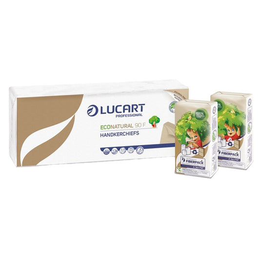 Lucart - 843166J - Pacchetti da 9 fazzoletti - 4 veli - Lucart - conf. 10 pezzi