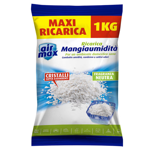 AIR MAX - D0737 - Ricarica sali assorbiumiditA' - neutro - 1 kg - Air Max