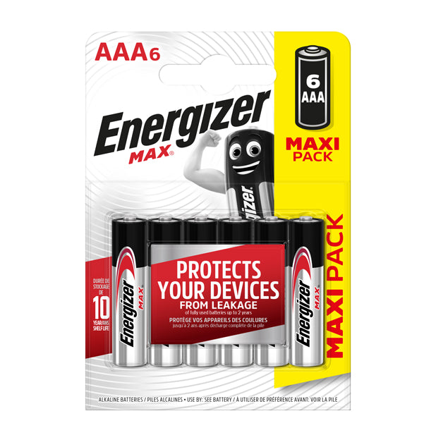 Energizer - E303341100 - Pile ministilo AAA - 1,5V - Energizer max - blister 6 pezzi