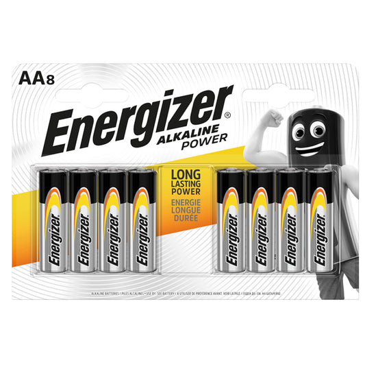 Energizer - E300839400 - Pile stilo AA - 1,5V - Energizer Alkaline Power - blister 8 pezzi