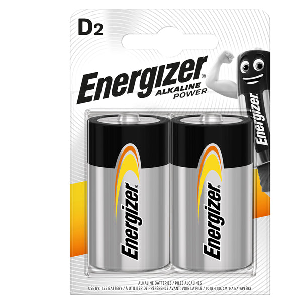 Energizer - E302307000 - Pile torcia D - 1,5V - Energizer Alkaline Power - blister 2 pezzi