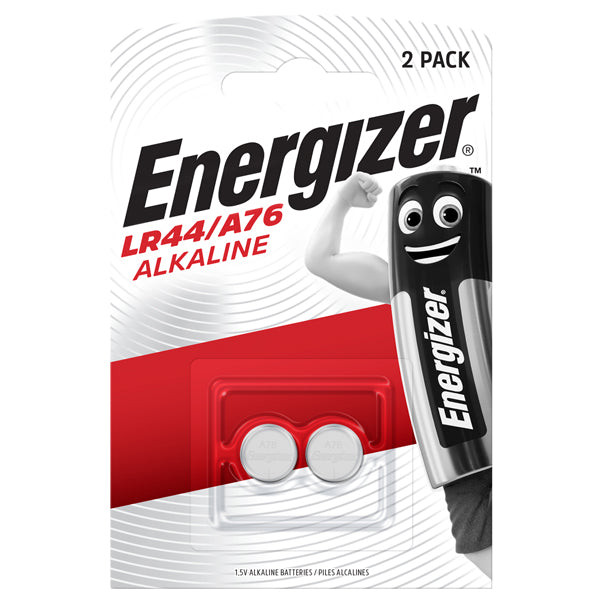 Energizer - E300781500 - Pile LR44-A76 Alkaline - specialistiche - Energizer - blister 2 pezzi