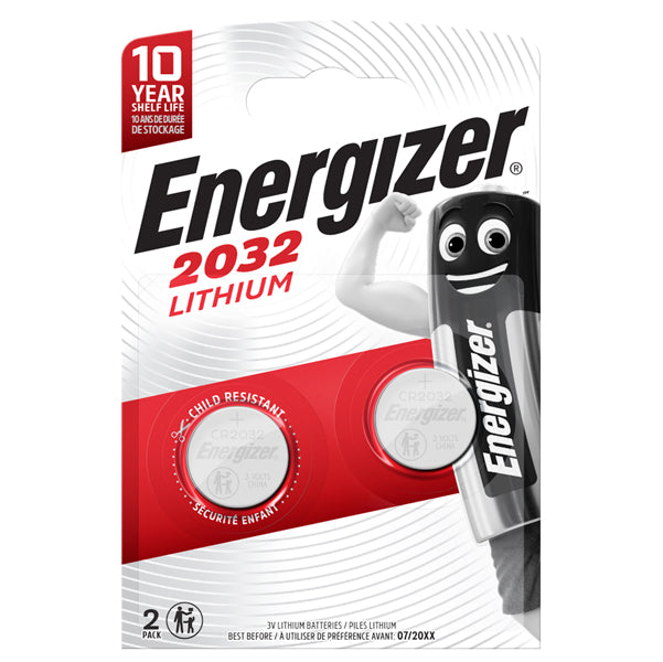 Energizer - E300789100 - Pile CR2032 Lithium - 3V - Energizer specialistiche - blister 2 pezzi