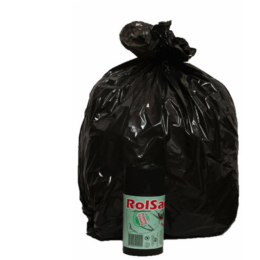 Rolsac - 10240 - Sacchi - 50 x 60 cm - 30 L - 16 micron - nero - Rolsac - conf. 20 pezzi