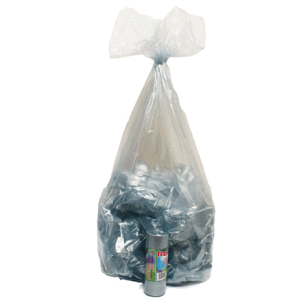 Rolsac - 10465 - Sacchi - 70 x 110 cm - 110 L - 22 micron - azzurro trasparente - Rolsac - conf. 10 pezzi