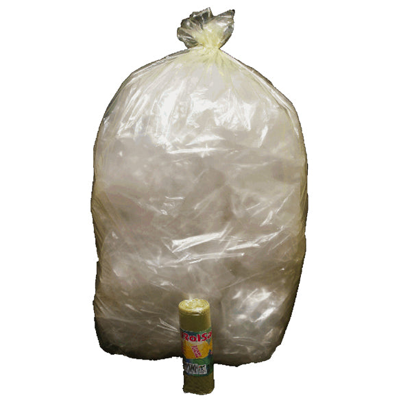 Rolsac - 10467 - Sacchi - 70 x 110 cm - 110 L - 22 micron - giallo trasparente - Rolsac - conf. 10 pezzi