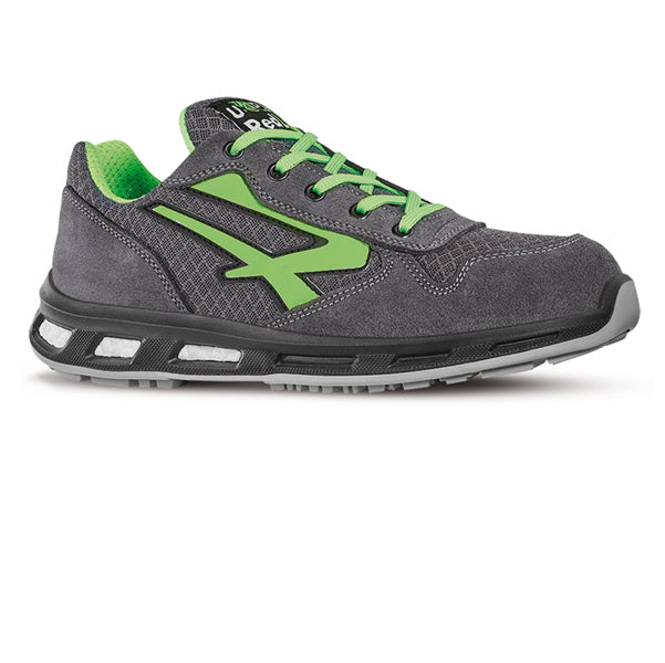U-Power - RL20036-38 - Calzatura di sicurezza Point S1P SRC - nylon-pelle scamosciata - grigio-verde - taglia 38 - U-Power