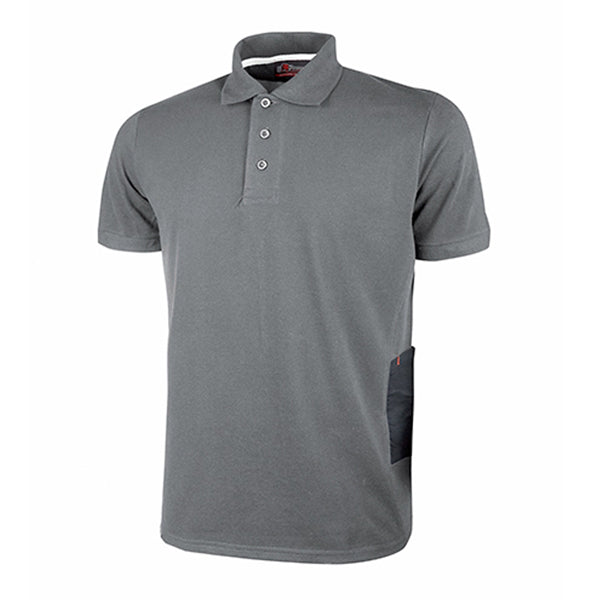 U-Power - EY125GM-L - Polo a maniche corte Gap - taglia L - grigio scuro - U-Power - conf. 3 pezzi