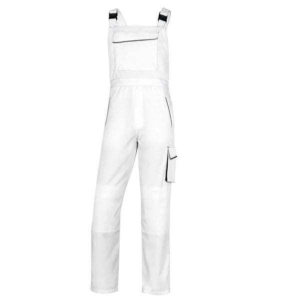 DELTAPLUS - M6SALBCXG - Salopette da lavoro Panostyle M6SAL - sargia-poliestere-cotone - bianco-grigio - taglia XL - Deltaplus