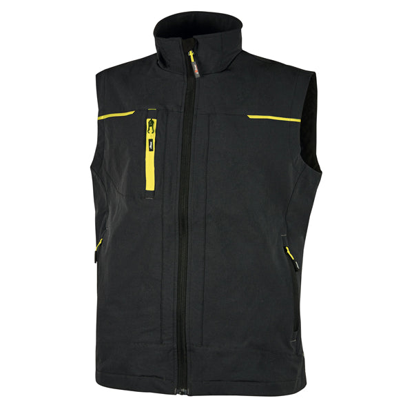 U-Power - PE181BC-L - Gilet da lavoro Saturn - nero-giallo - taglia L - U-Power