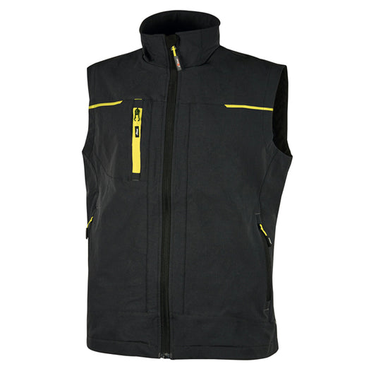 U-Power - PE181BC-L - Gilet da lavoro Saturn - nero-giallo - taglia L - U-Power