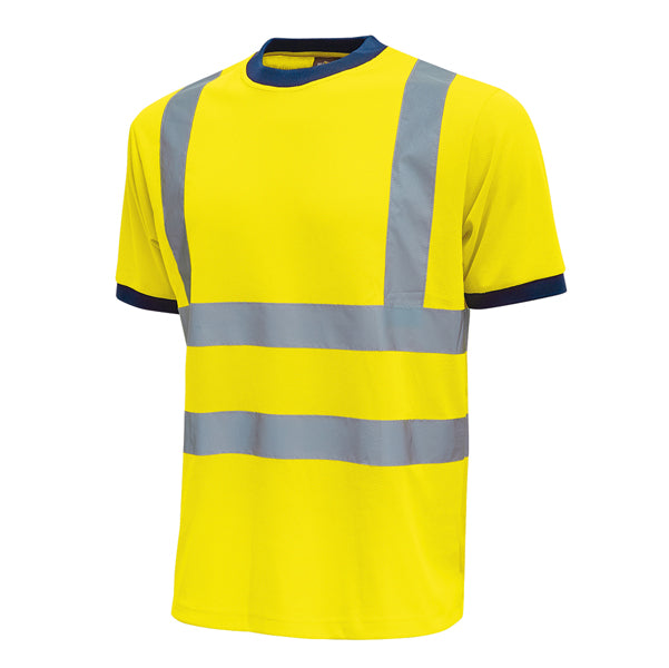 U-Power - HL197YF-L - T-shirt alta visibilitA' Glitter - taglia L - giallo fluo - U-Power - conf. 3 pezzi