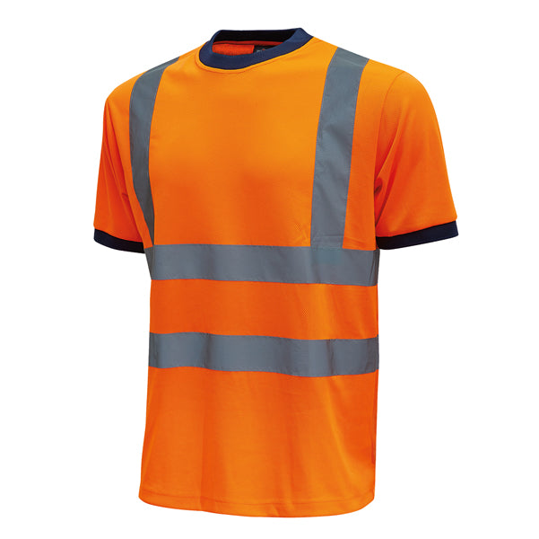 U-Power - HL197OF-XL - T-shirt alta visibilitA' Glitter - taglia XL - arancio fluo - U-Power - conf. 3 pezzi