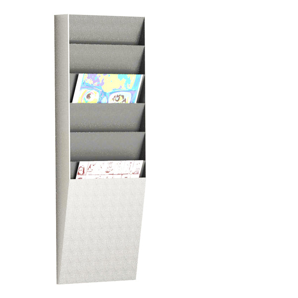 PAPERFLOW - K500004 - Portadepliant wall organizers - a 6 tasche A4 verticali - 23,6 x 8,3 x 71,2 cm - Paperflow