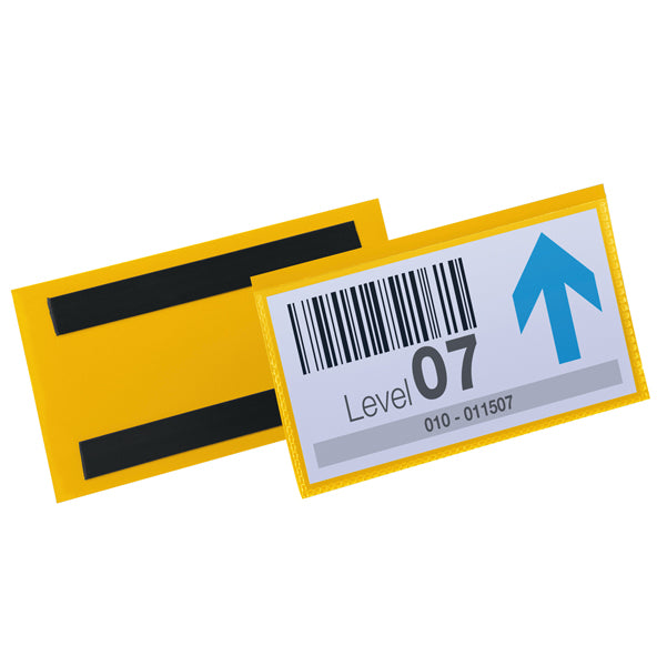 DURABLE - 1742-04 - Buste identificative magnetiche - 150 x 67 mm - giallo - conf. 50 pezzi