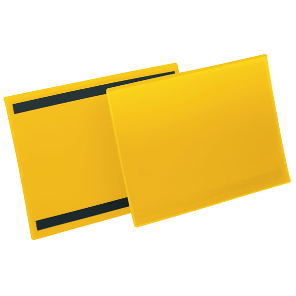 DURABLE - 1745-04 - Buste identificative magnetiche - A4 orizzontale - giallo - Durable - conf. 50 pezzi