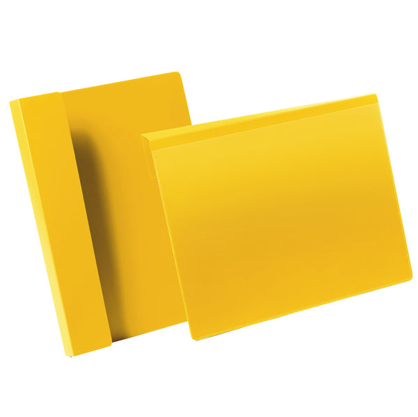 DURABLE - 1723-04 - Buste identificative - con aletta pieghevole -  A4 orizzontale - giallo - Durable - conf. 50 pezzi