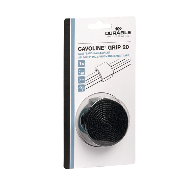 DURABLE - 5032-01 - Fascette fermacavi Cavoline Grip 20 - 100 x 2 cm - nero - Durable