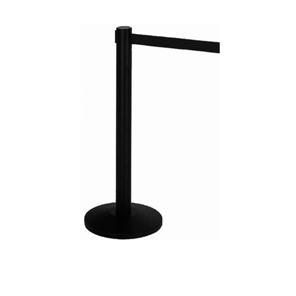 MEDIALINTERNATIONAL - 103342 - Colonnina segnapercorso Alfa - altezza 95 cm - con nastro nero 200 cm - nero - Medial International