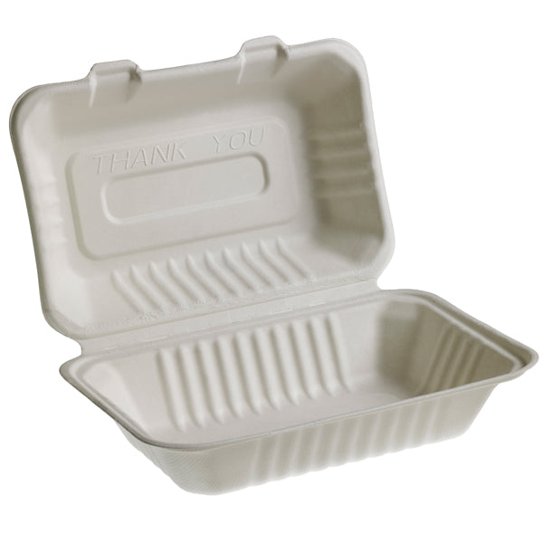 Leone - Q2023 - Vaschette Sandwich Take Away Bio - 23 x 15 cm - Leone - conf. 50 pezzi