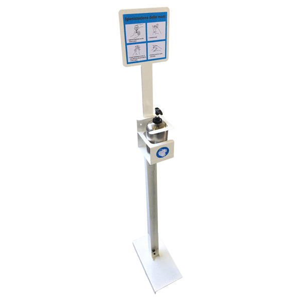 METALPLUS - 5015-2 - Piantana da terra porta dispenser da 500ml - max D 80mm - Metalplus