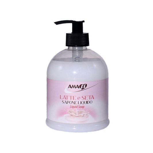 Amati - 112306001196 - Sapone liquido - in dispenser - 500 ml - latte  seta - Amati